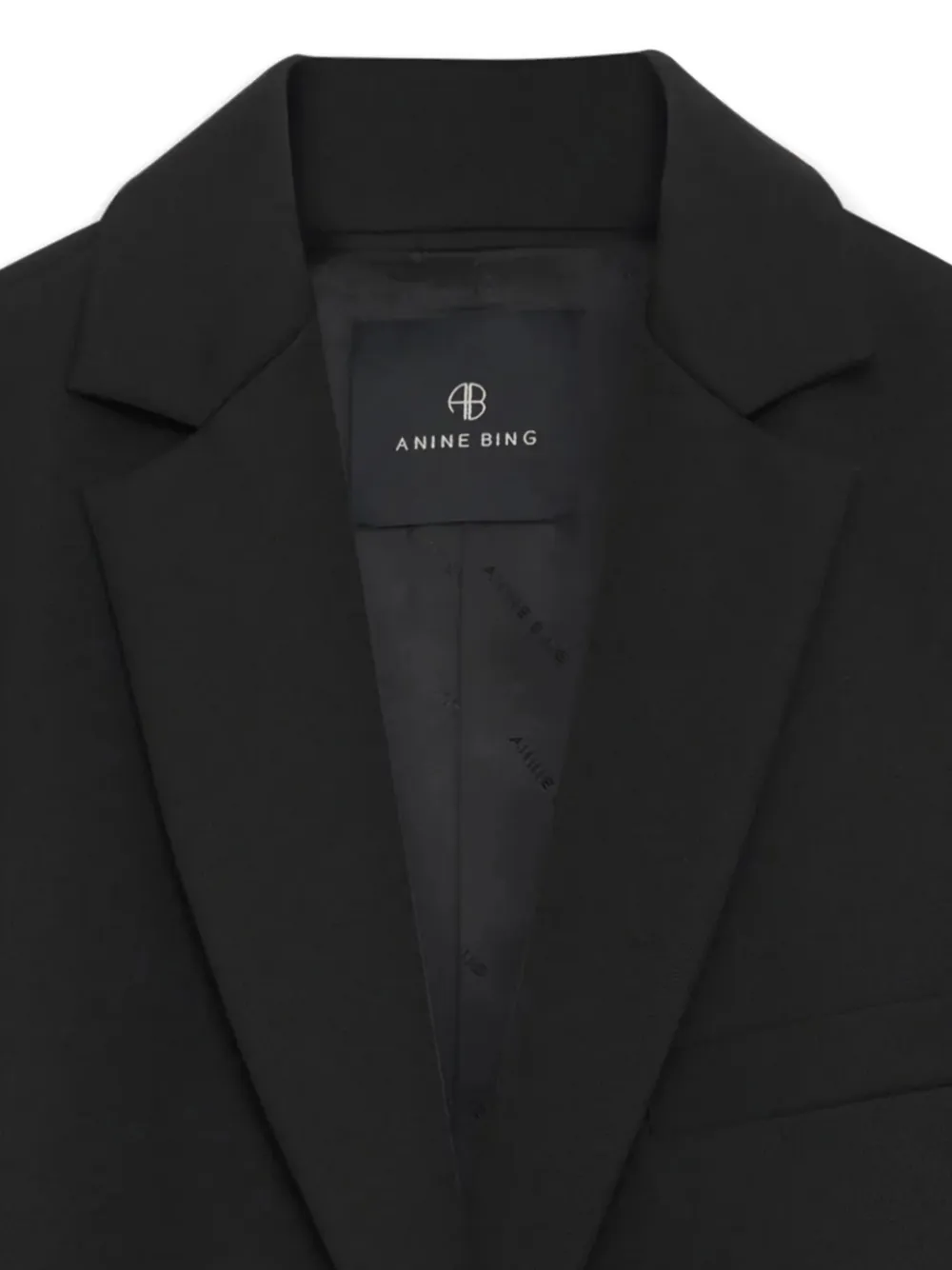 Anine Bing Buttoned Blazer In Black
