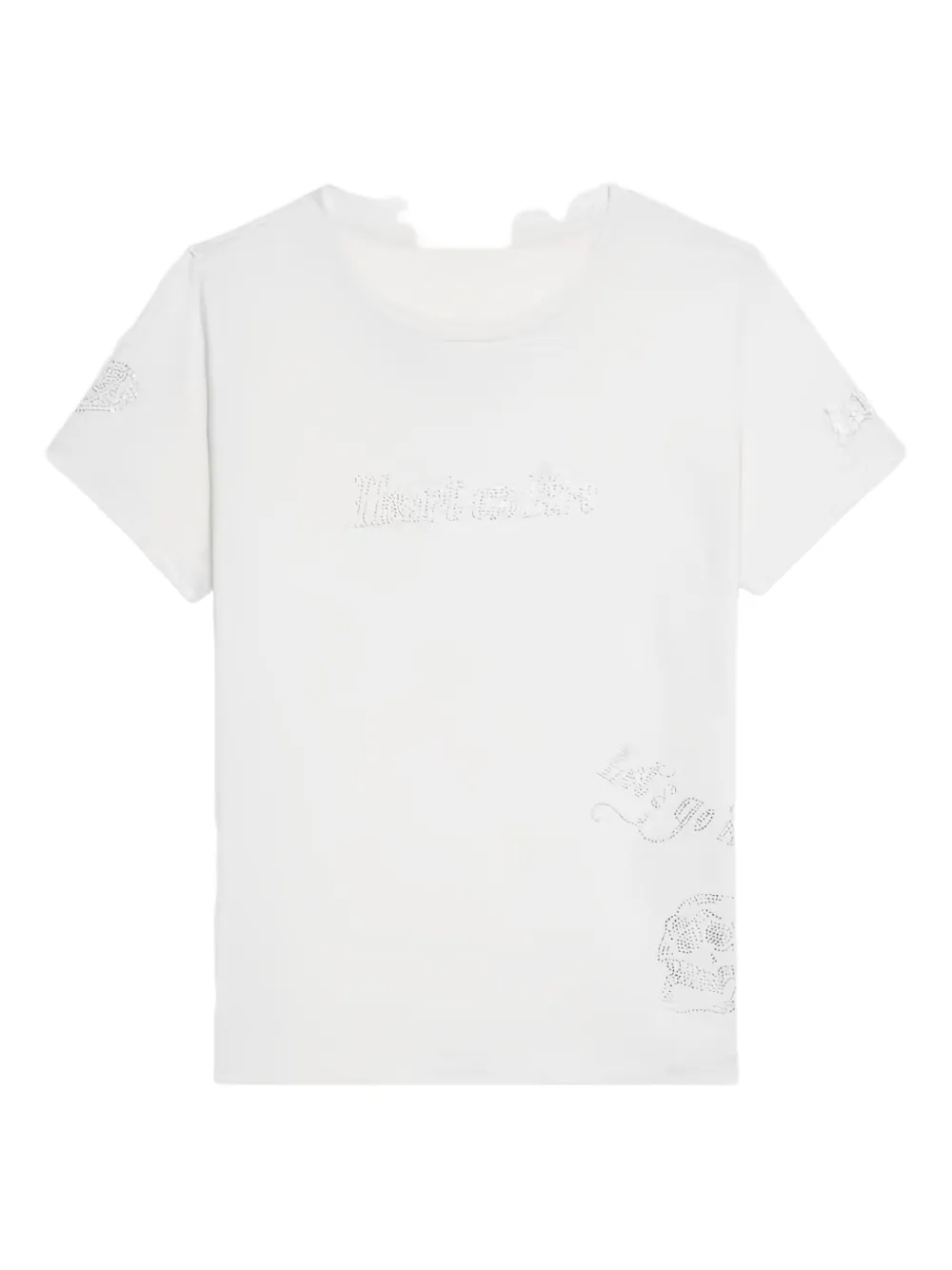 Zadig&Voltaire Alys rhinestone-logo T-shirt - Bianco