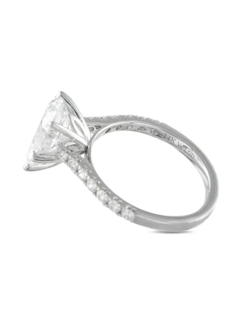 LB Exclusive anillo en oro blanco de 14kt con diamantes