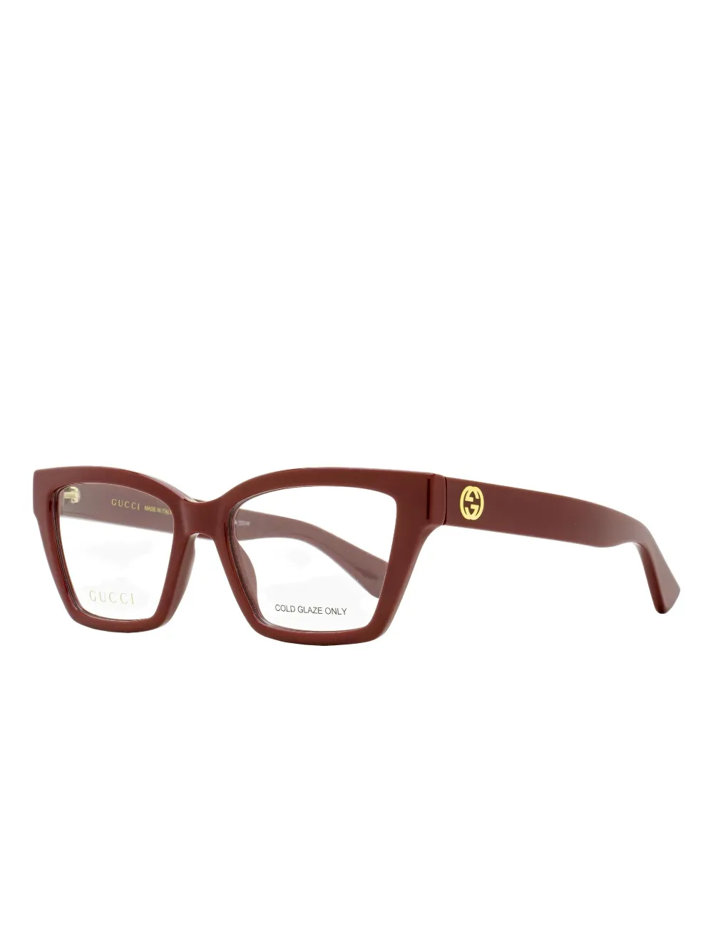 Gucci Squared-frame Glasses In Red