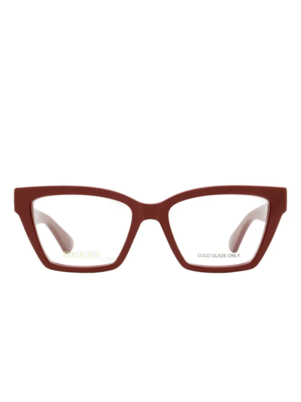 Gucci Squared-frame Glasses In Red