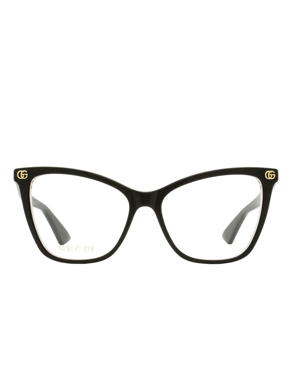 Gucci Eyewear logo butterfly-frame glasses - ブラック Gucci Eyewear logo butterfly-frame glasses - ブラック
