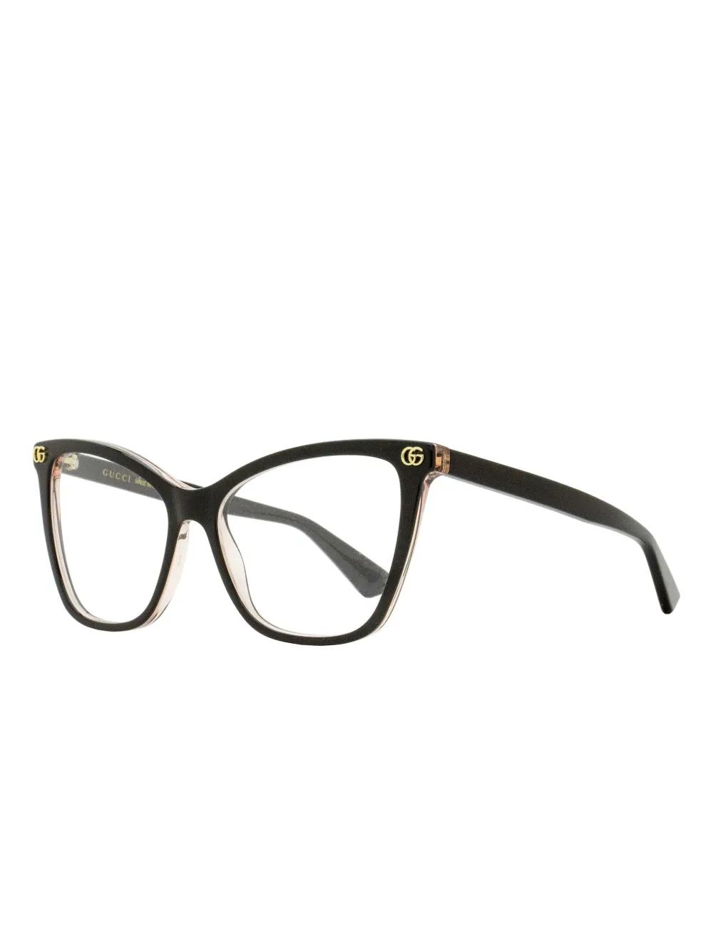 Gucci Eyewear Bril met vlinder montuur en logo Zwart