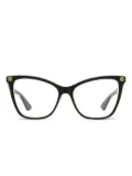 Gucci Eyewear logo butterfly-frame glasses - Black