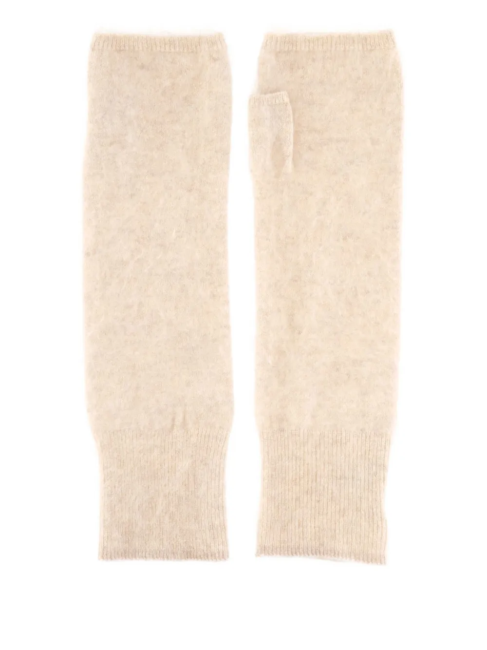 Oliver Lattughi Fingerless Gloves In Neutral