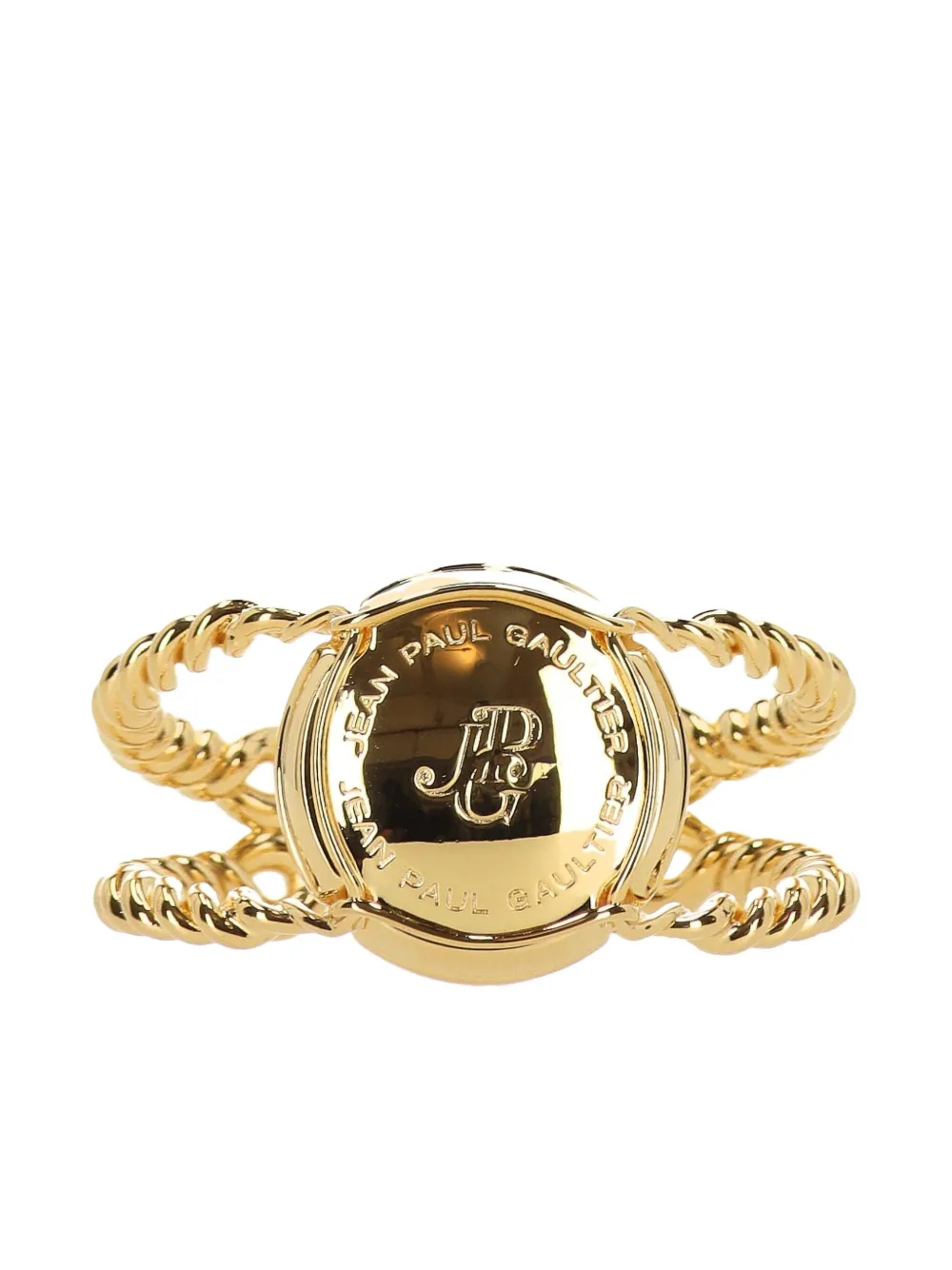 Jean Paul Gaultier The Champagne Twisted Golden Bracelet In Gold
