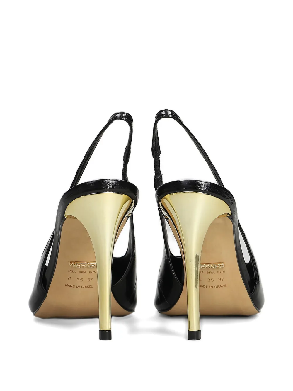 Werner Pointed Toe Heel Pumps In Black