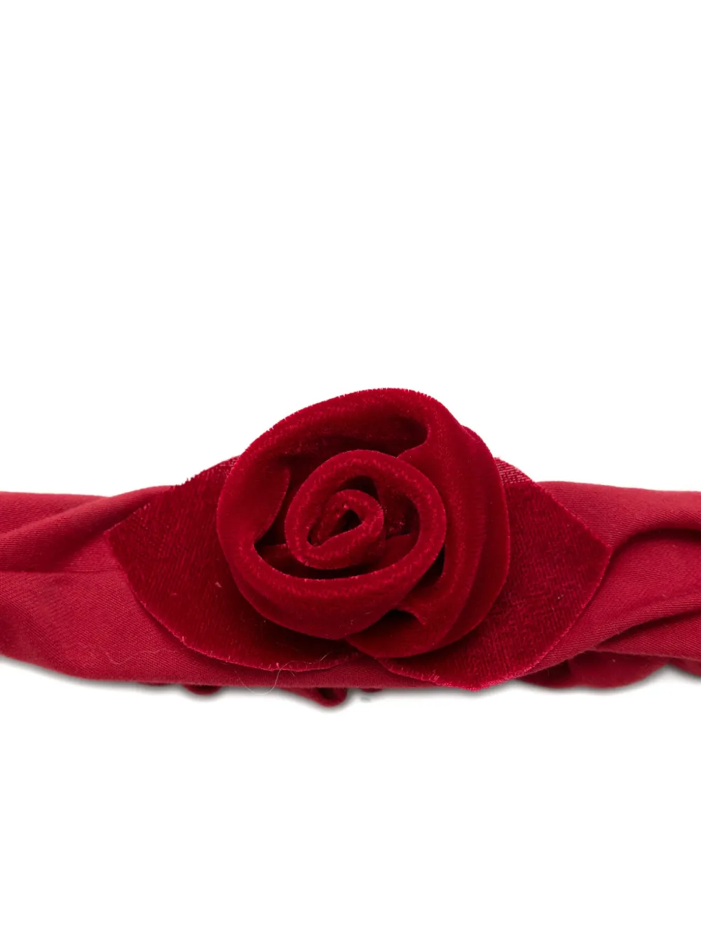 Monnalisa Haarband met roosdetail Rood