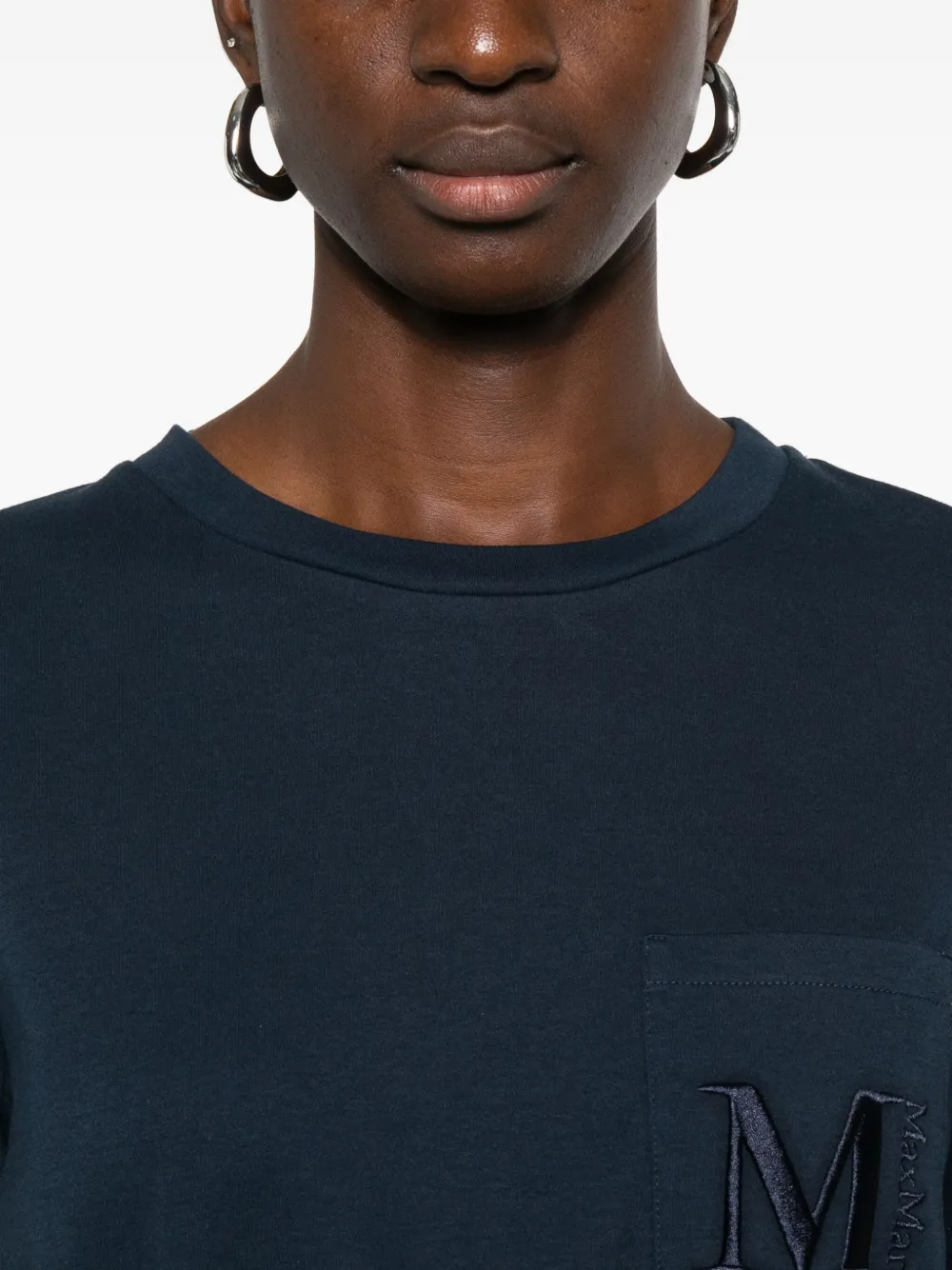 'S Max Mara T-shirt met geborduurd logo Blauw