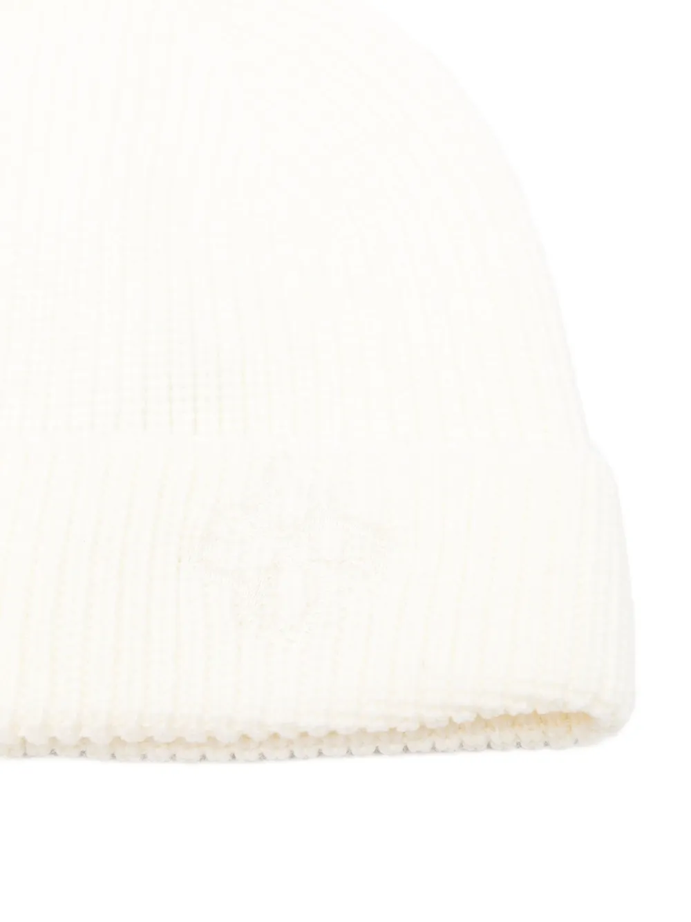Tagliatore Ribbed-trim Beanie In White