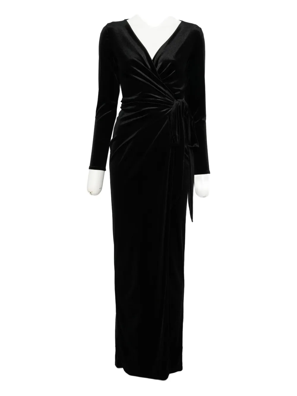 Alessandro Legora Velvet Maxi Dress In Black