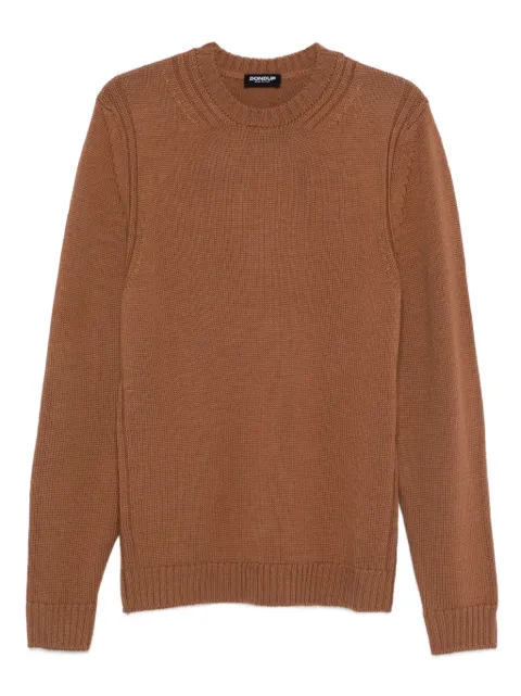 DONDUP jersey de canalé con cuello redondo