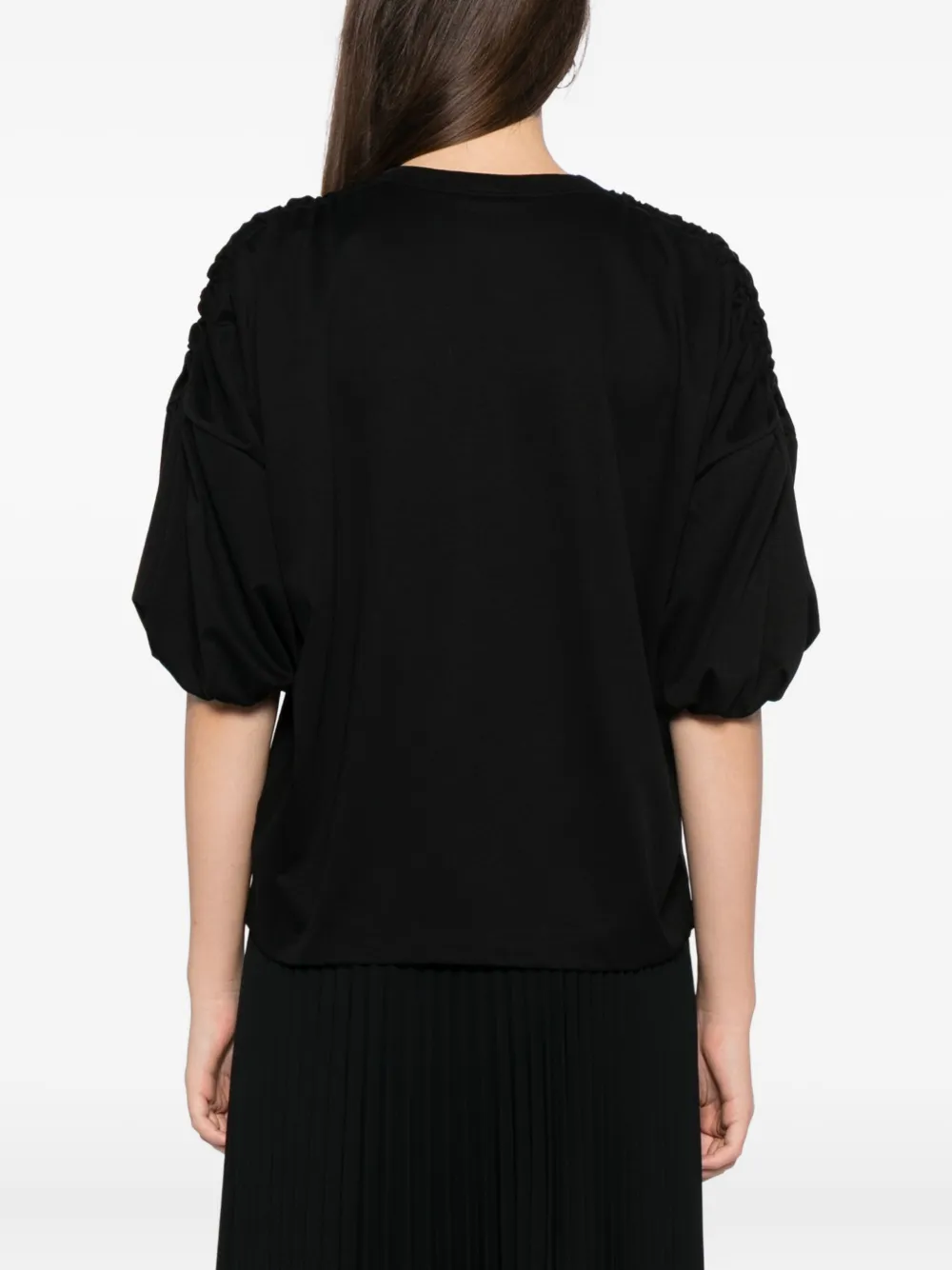 Noir Kei Ninomiya Katoenen T-shirt Zwart