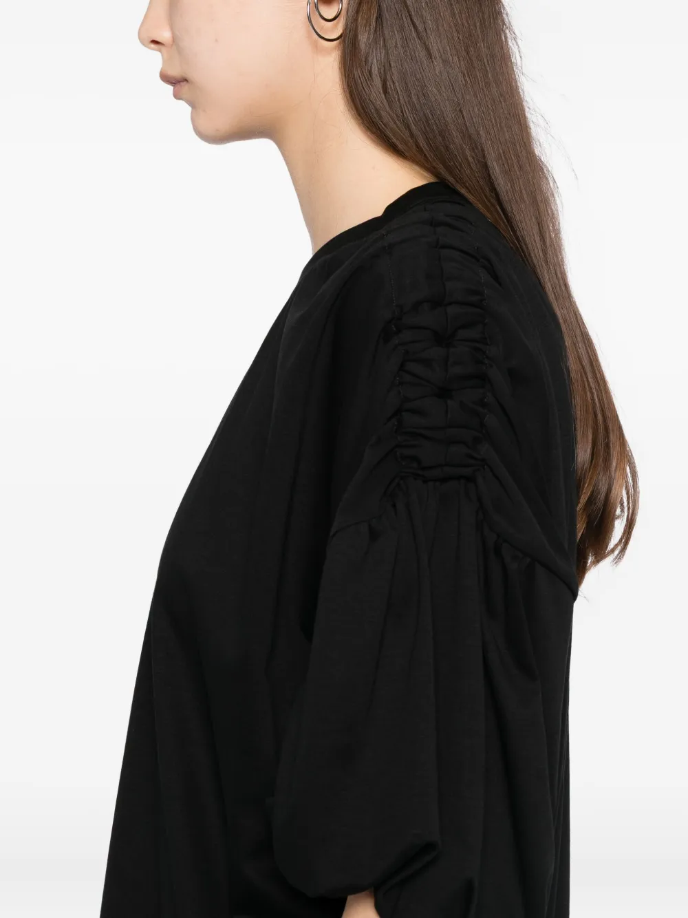 Noir Kei Ninomiya Katoenen T-shirt Zwart