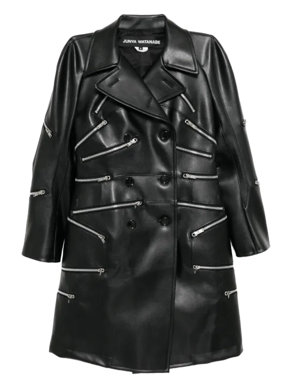 Junya Watanabe Double-breasted Coat in Black