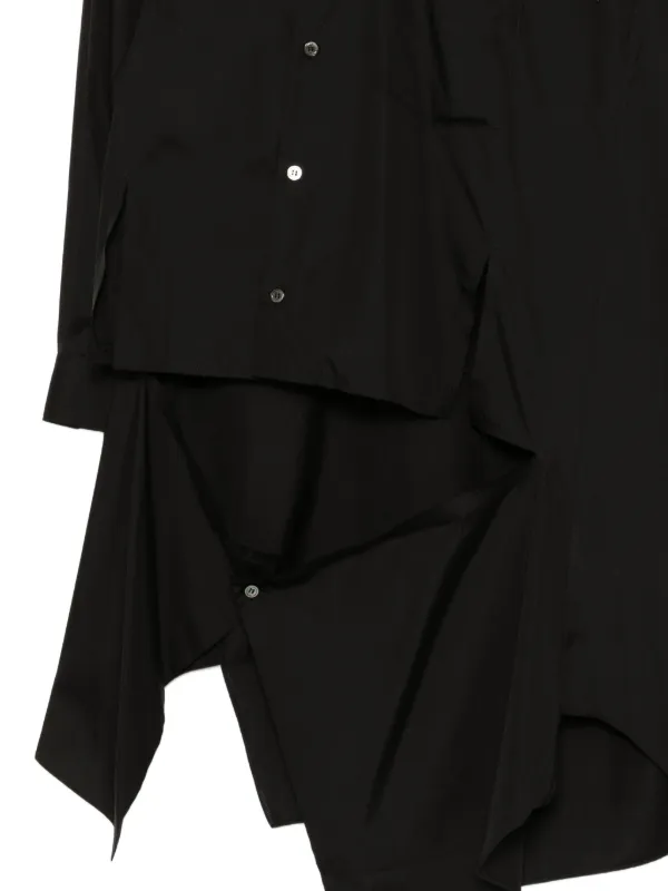 Comme Des Garçons cut-out Cotton Shirt | Black | FARFETCH
