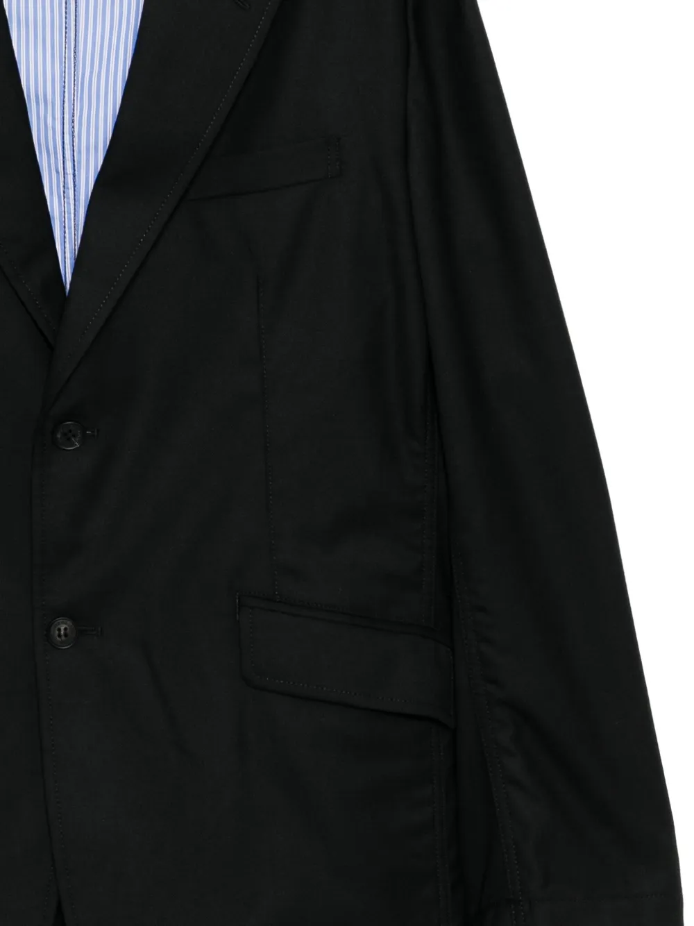 Comme Des Garçons Homme Deux Wool Blazer In Black
