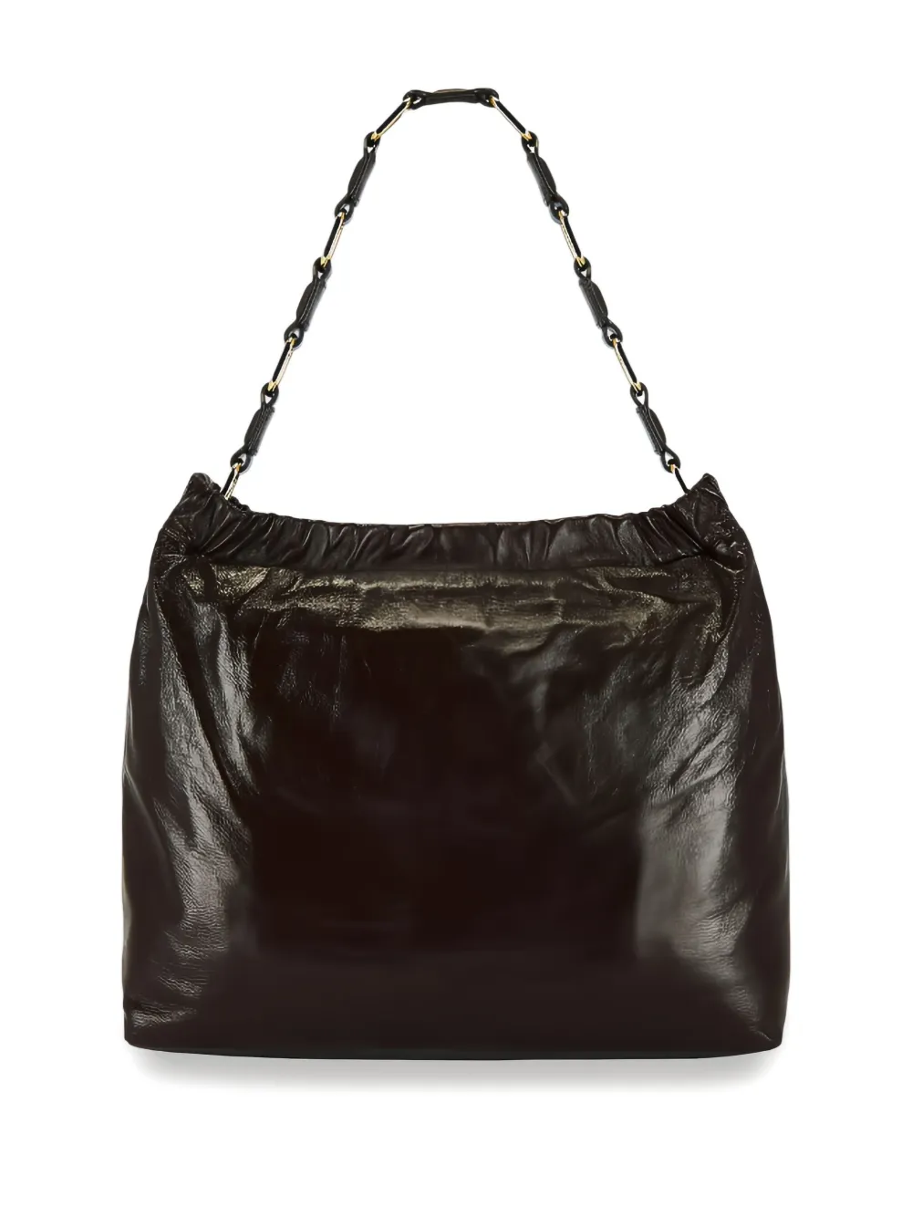 ANINE BING Kate chain logo shoulder bag - Rood
