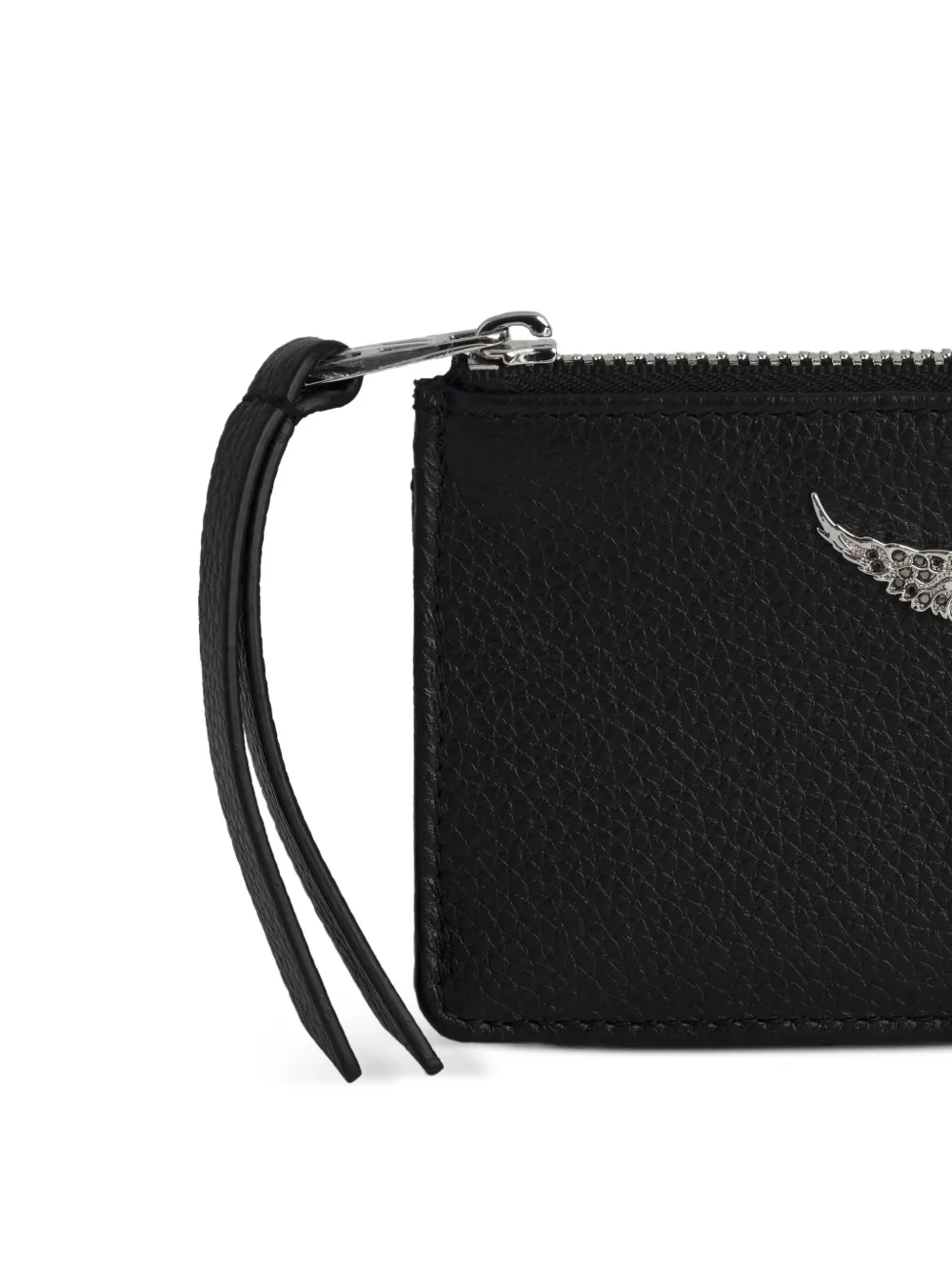 Zadig&Voltaire Signature Wings pasjeshouder met rits Zwart