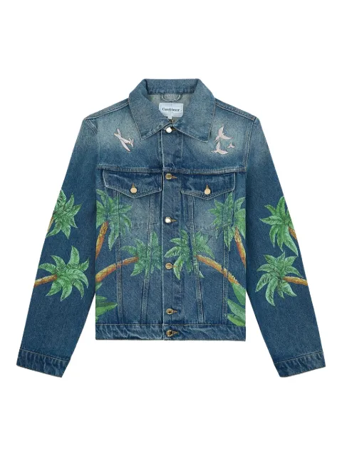 Casablanca palm tree-print denim jacket