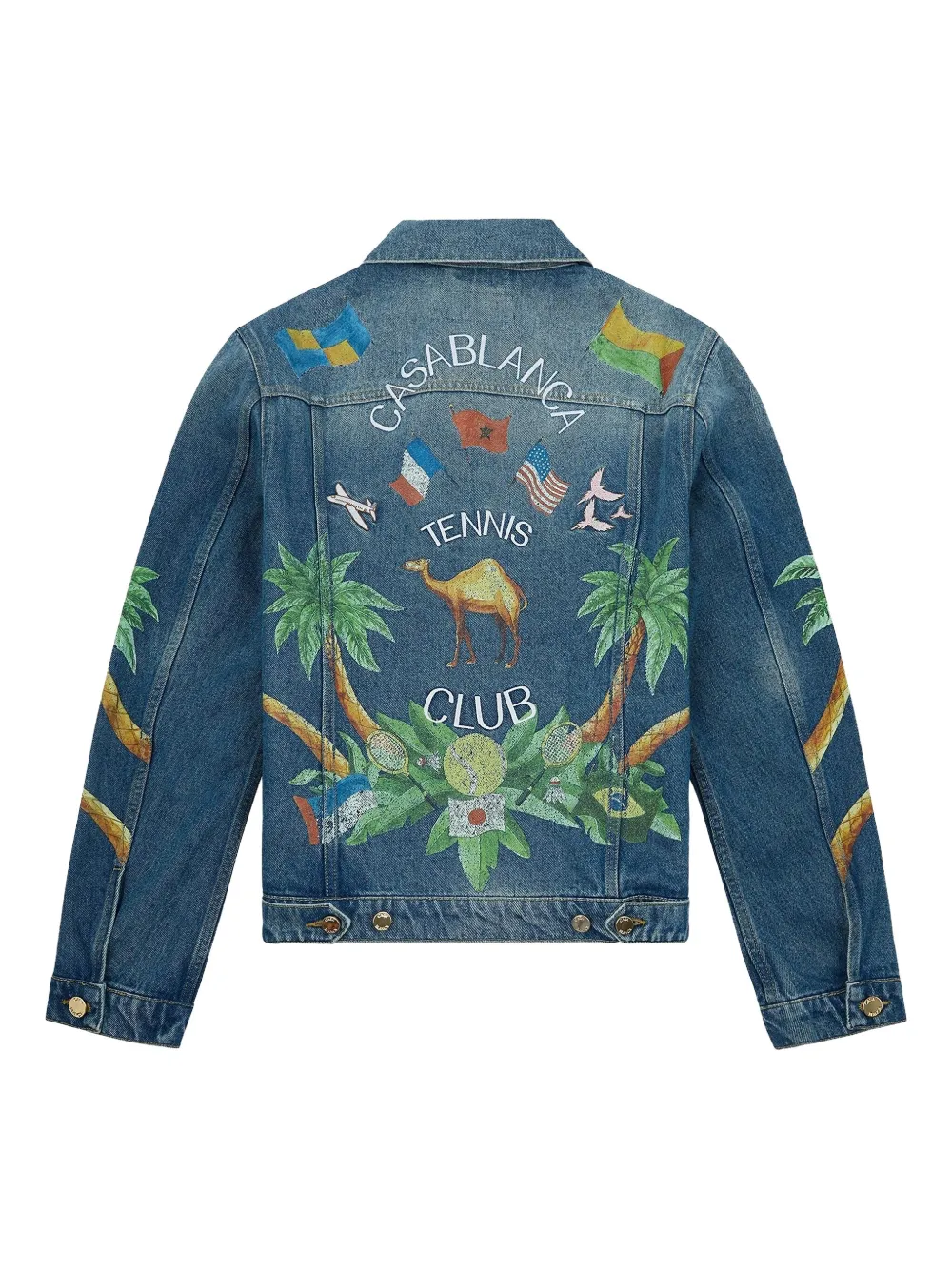 Casablanca palm tree-print denim jacket | Denim Jackets | Image 2
