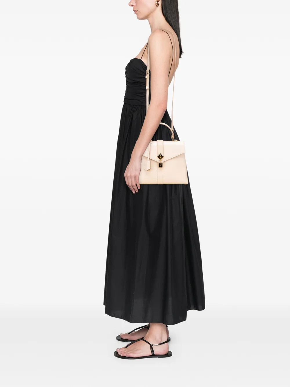 Louis Vuitton Pre-Owned 2019 Grained Smooth Calfskin Rose Des Vents PM satchel | Pre-Owned | Image 2