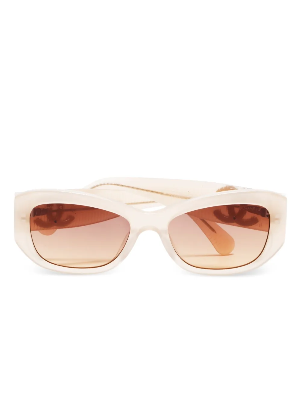 CHANEL Pre-Owned 2000-2020s rectangle-frame sunglasses | Pink | Image 1