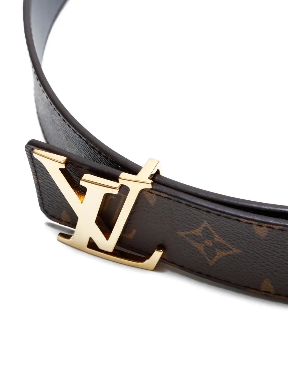 Pre-owned Louis Vuitton 2024 Logo-buckle Reversible Belt In Brown