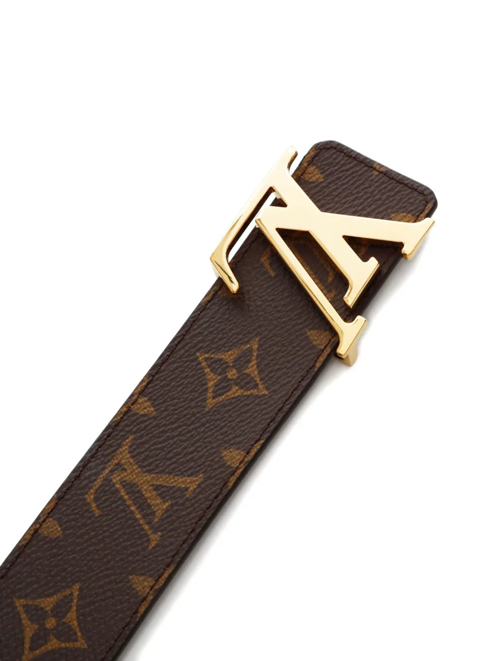 Pre-owned Louis Vuitton 2024 Logo-buckle Reversible Belt In Brown