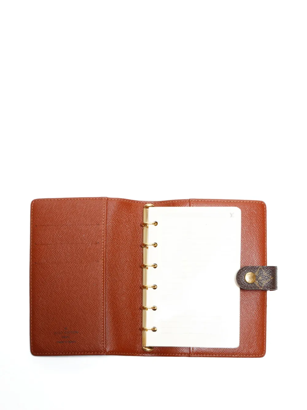 Pre-owned Louis Vuitton 2001 Agenda Pm Notebook In Brown