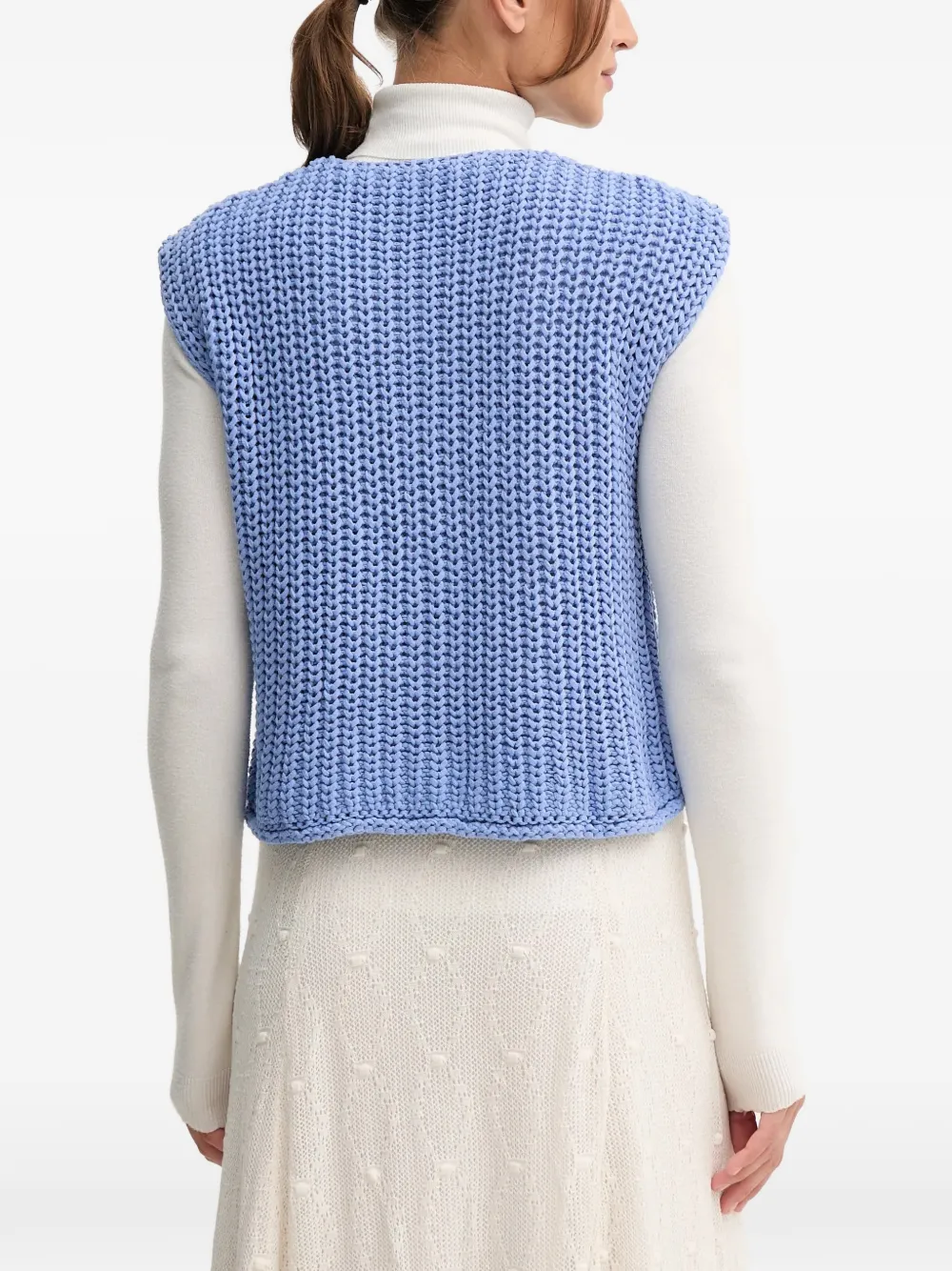  Pedro Del Hierro Button-up Vest - Blue 