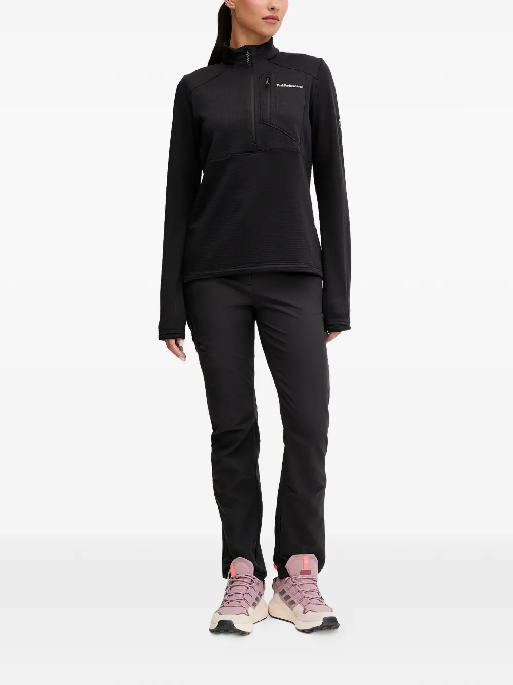  Peak Performance Half-zip Moc-neck Sweatshirt - Black 
