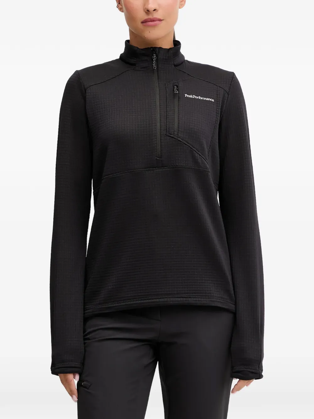 Peak Performance Half zip Moc neck Sweatshirt Black FARFETCH UK