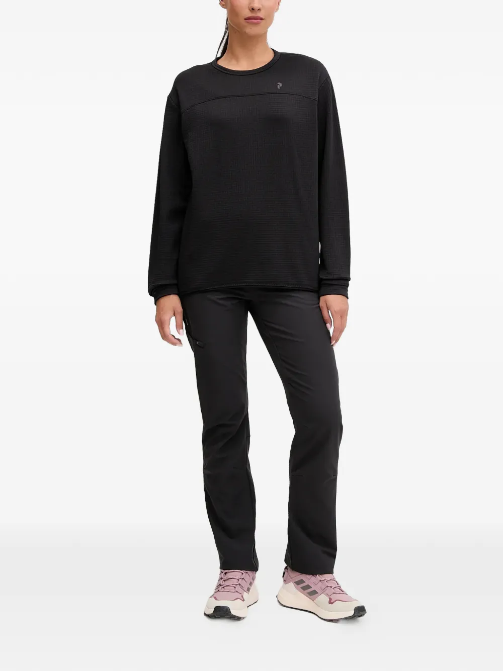  Peak Performance Textured Long-sleeve Sweatshirt - Black 