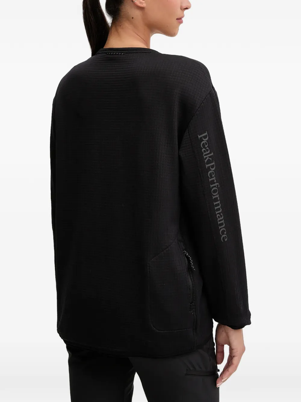  Peak Performance Textured Long-sleeve Sweatshirt - Black 