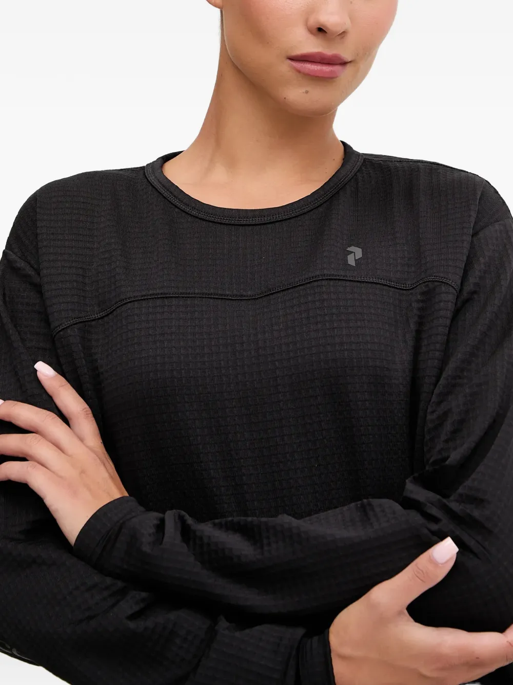 Peak Performance Sweater met textuur en lange mouwen Zwart