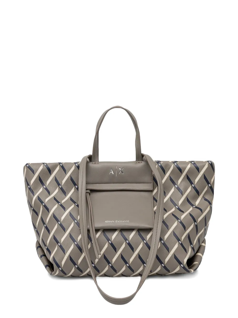 Armani Exchange top-handle tote bag - Grigio