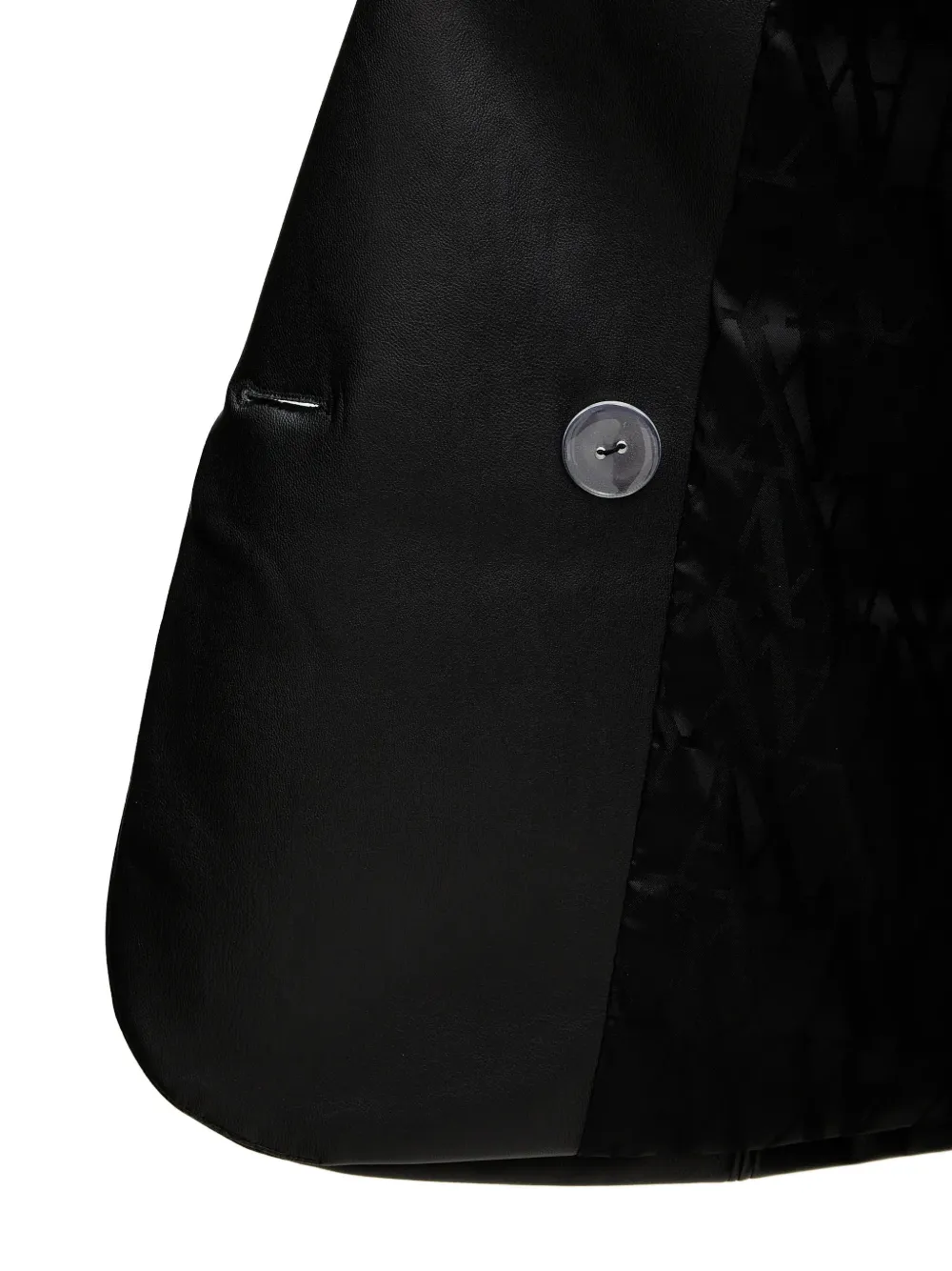 Armani Exchange Jack met dubbele rij knopen en rits Zwart