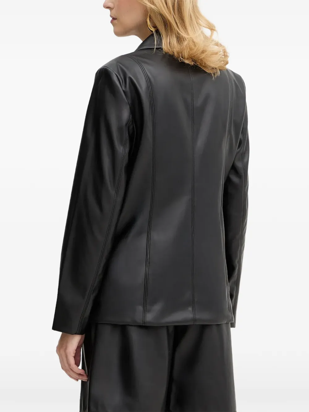  Armani Exchange Zip Detail Double-breasted Jacket - Black 