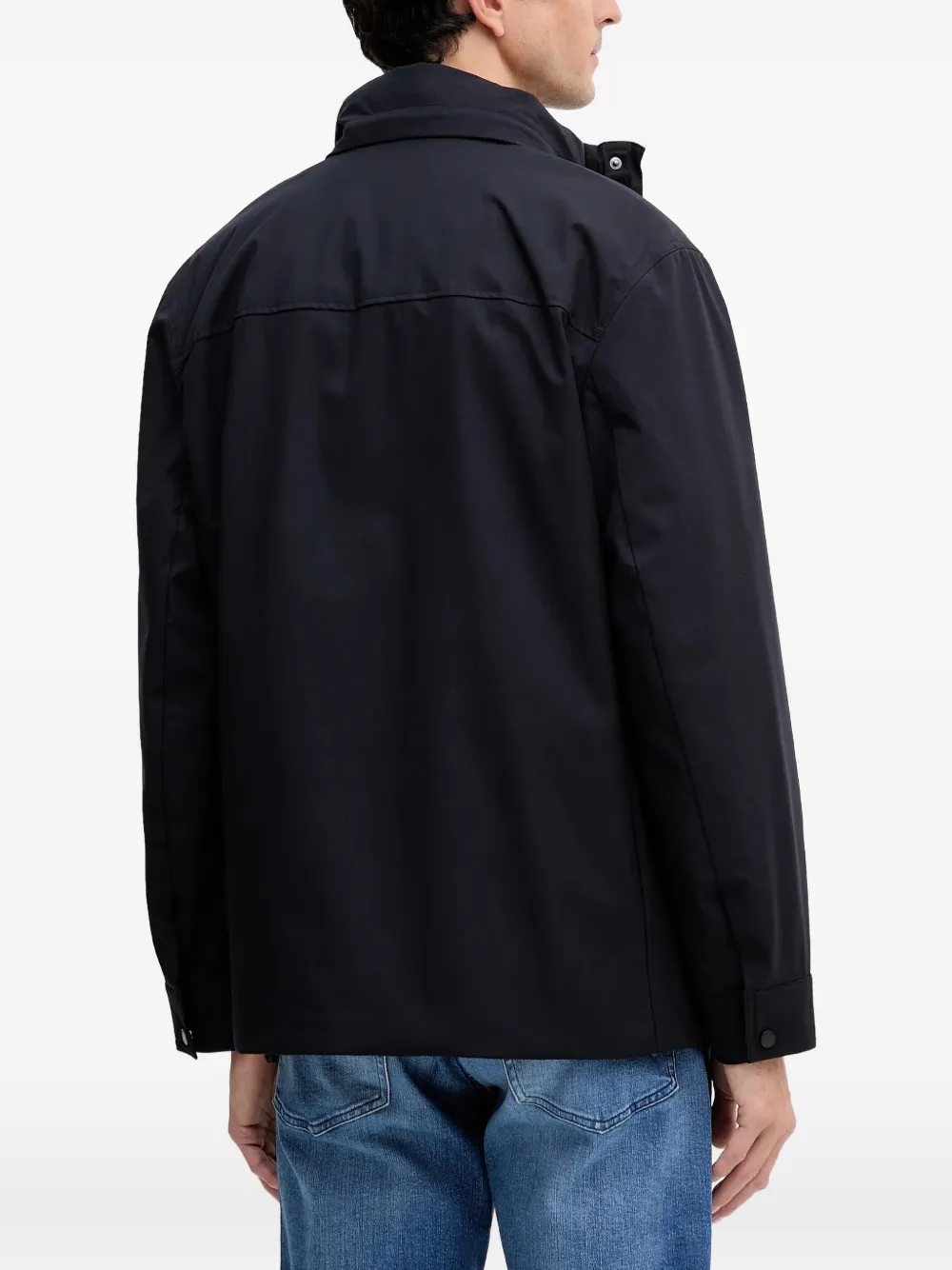  Armani Exchange Pocket Hooded Jacket - Blue 