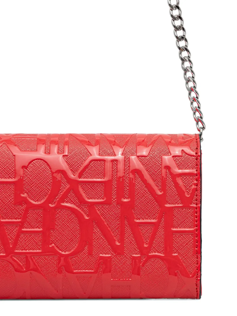 Armani Exchange Portemonnee met logo-reliëf en ketting Rood