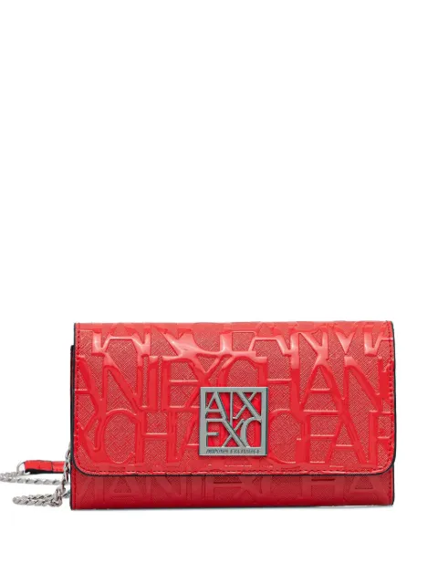 Armani Exchange logo-embossed chain wallet
