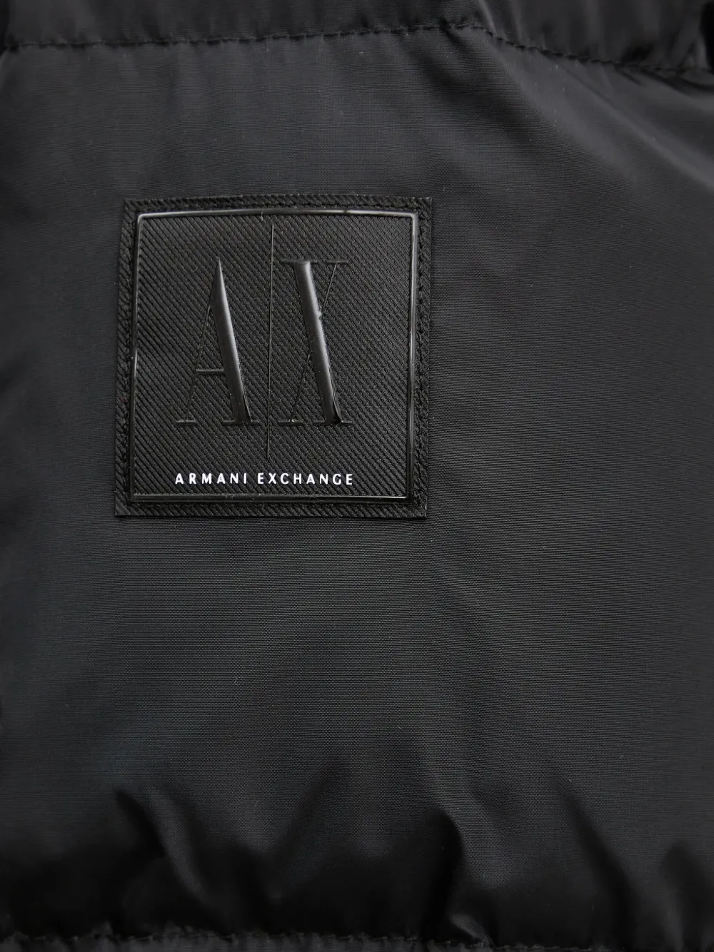 Armani Exchange Hooded Padded Jacket In Black