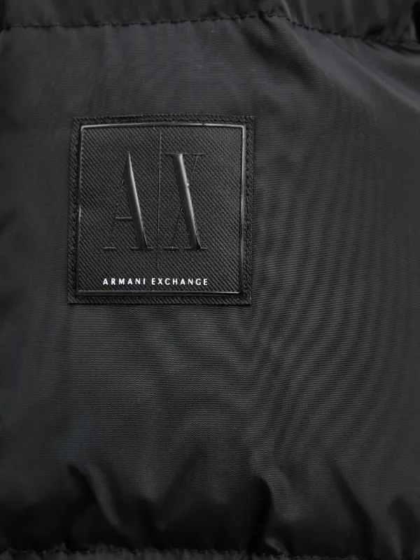 Armani Exchange Hooded Padded Jacket | Black | FARFETCH ZA
