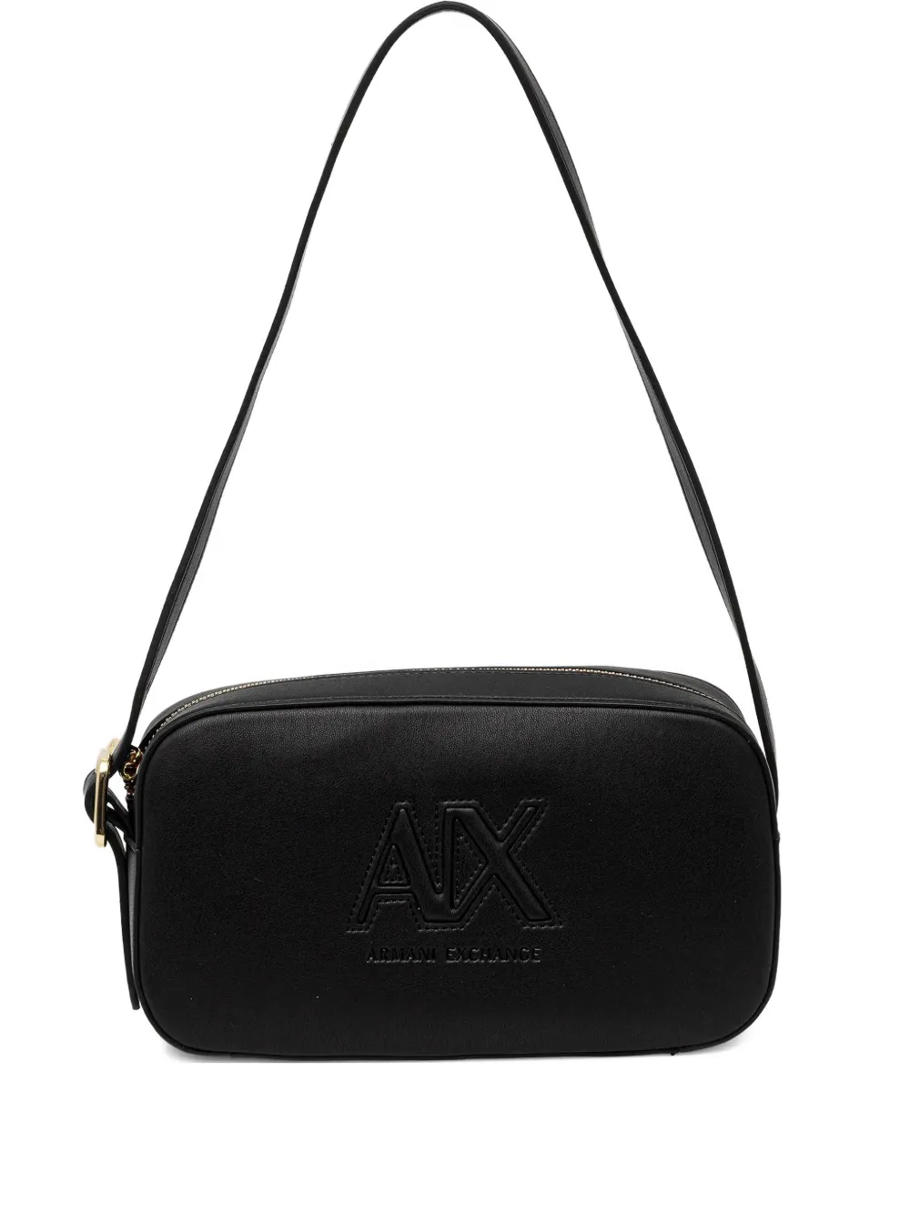 Armani Exchange embossed-logo shoulder bag - Nero