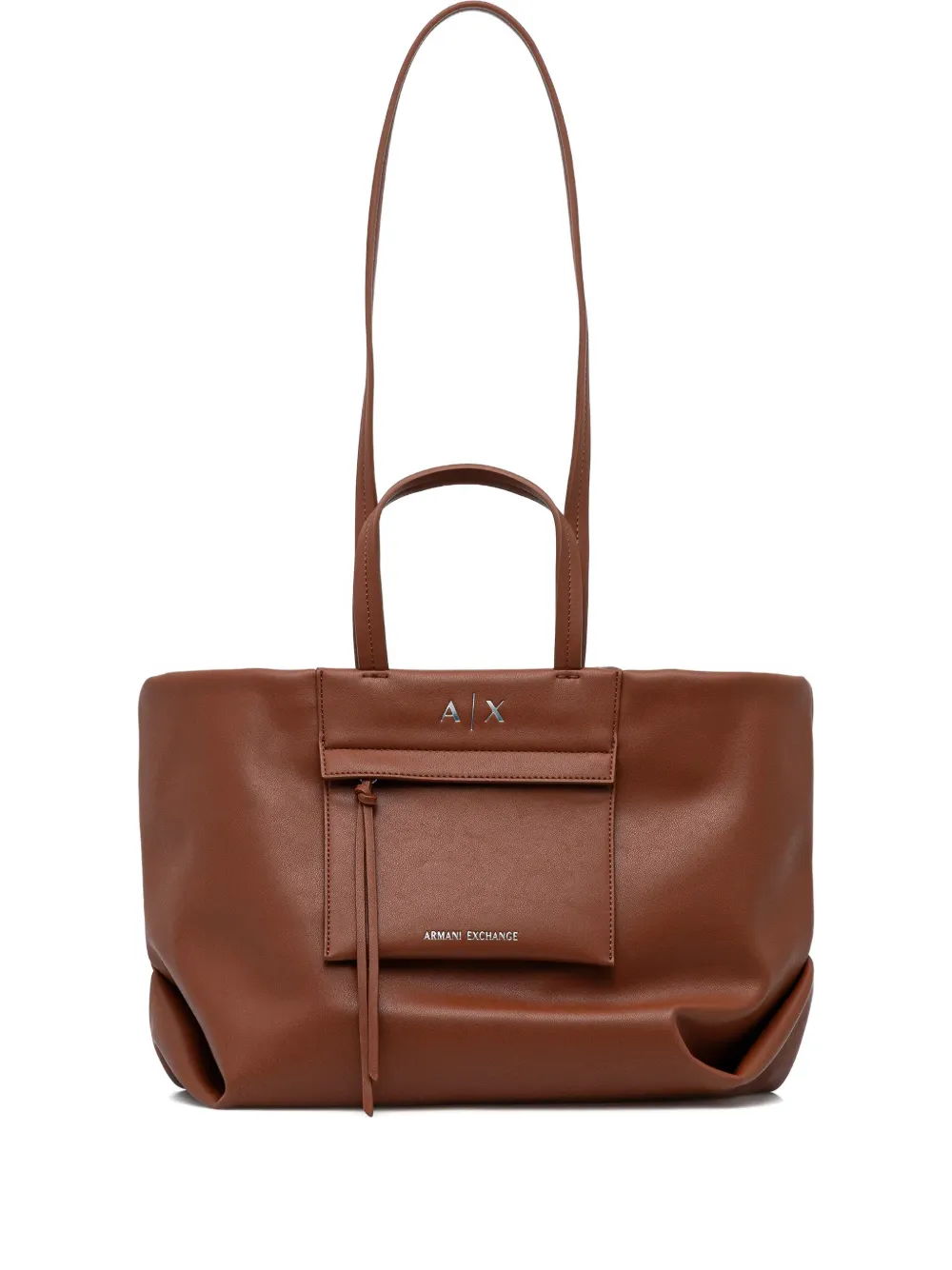 Armani Exchange logo-detail shoulder bag - Marrone