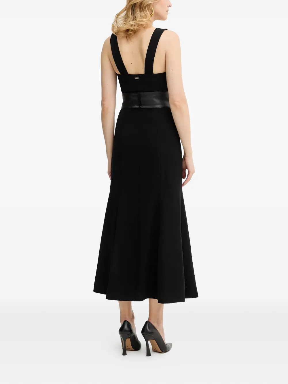 Armani Exchange Midi-jurk met sweetheart hals Zwart