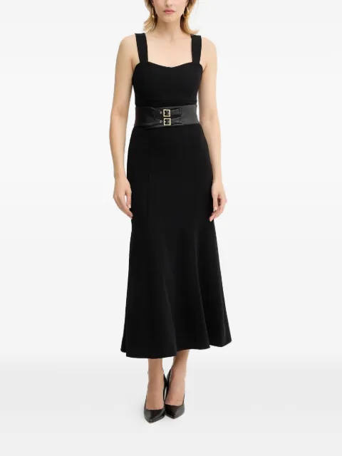 Armani Exchange sweetheart-neck belted midi dress