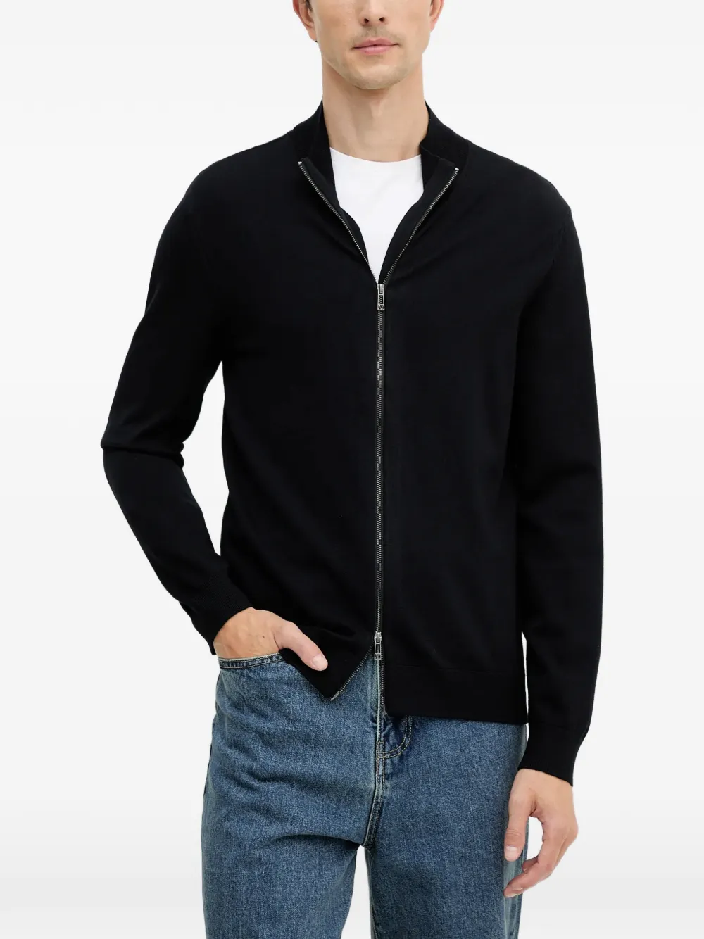 Armani Exchange zip-fastening cardigan - Blu