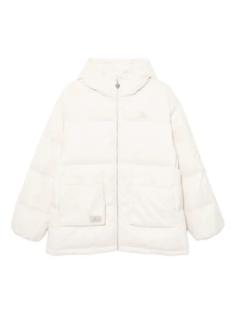 izzue chamarra capitonada con logo bordado